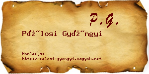 Pálosi Gyöngyi névjegykártya