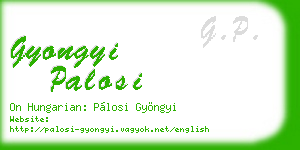 gyongyi palosi business card