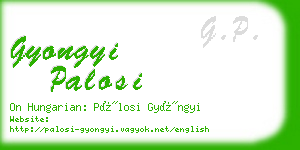 gyongyi palosi business card